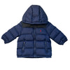 Ralph Lauren Navy & Black Hooded Puffer Jacket - Size 24 Mo