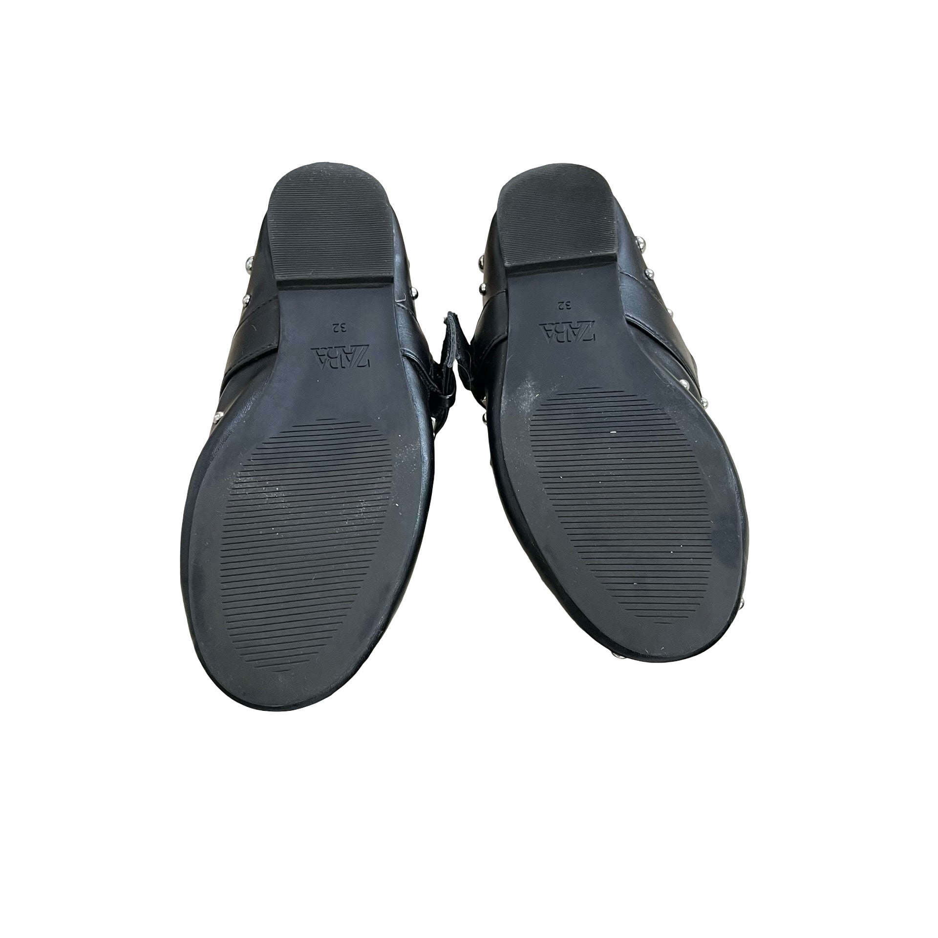 Zara Black & Silver Studded Shoes - Size 32 (1Y Big Kid)