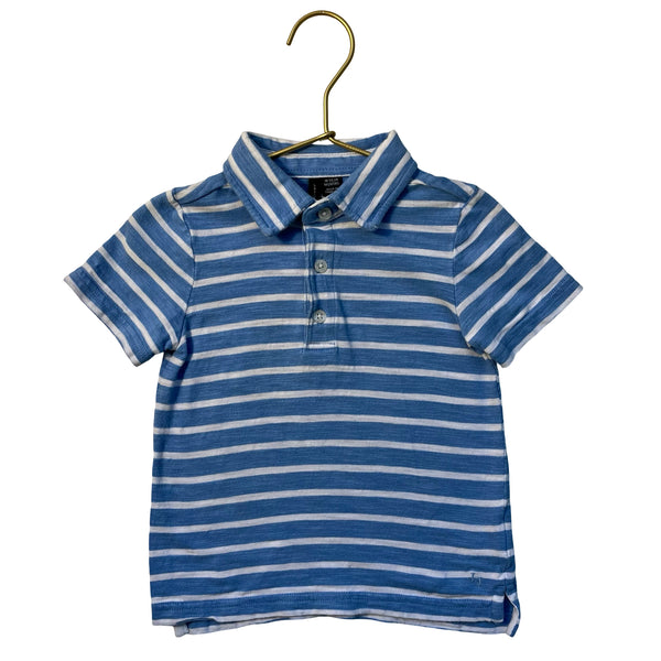 Janie and Jack Blue Striped Polo Shirt - Size 18-24 Mo