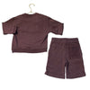 Bonpoint Plum 'Sunrise' Sweatshirt & Shorts Set - Size 4A