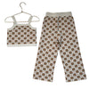 Rylee & Cru Flower Pattern Knit Tank & Wide-Leg Pants Set - Size 6-7Y