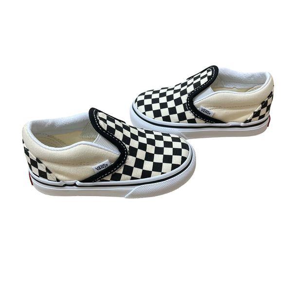 Vans Black & Ivory Checkerboard Classic Slip On Sneakers New in  Box - Size 5