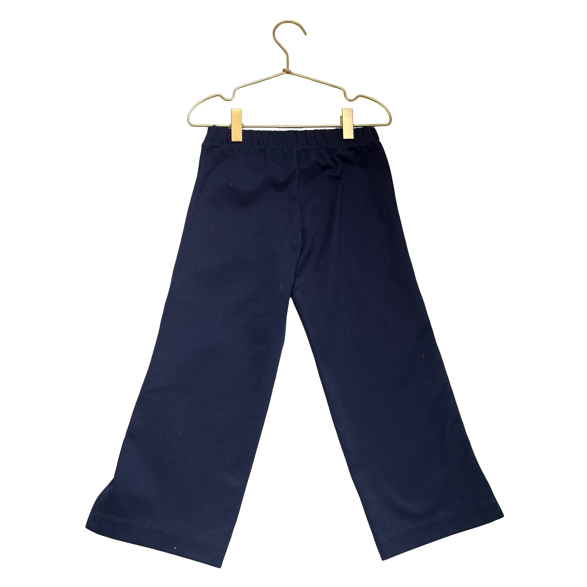 Janie and Jack Navy Pants, Pink & Burgundy Side Stripe - Size 5