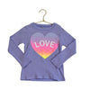 Rock Candy Lavender 'LOVE' Heart Waffle Shirt - Size 3T