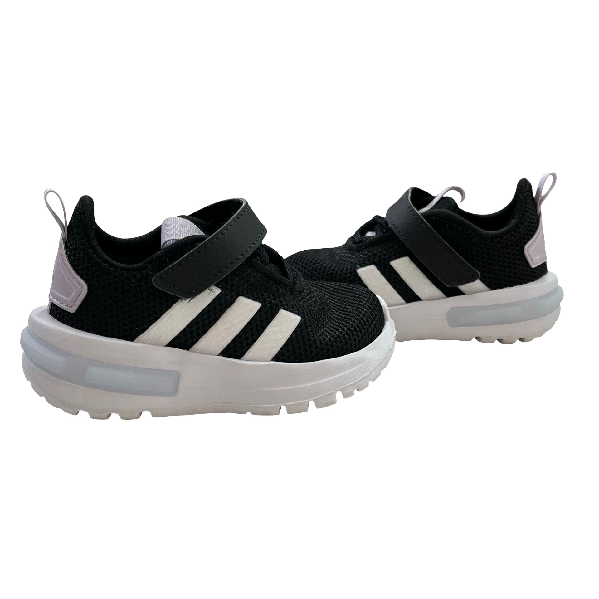 Adidas Black, Lavender & Iridescent Sneakers - Size 5K