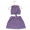 FBZ Flowers by Zoe Purple Terry Flower Pattern Cut-Out Dress - Size 5