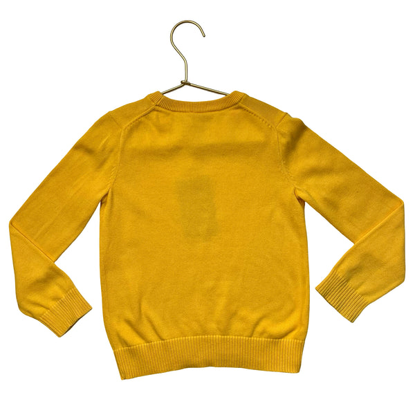 Primary Yellow Cotton Sweater - Size 4