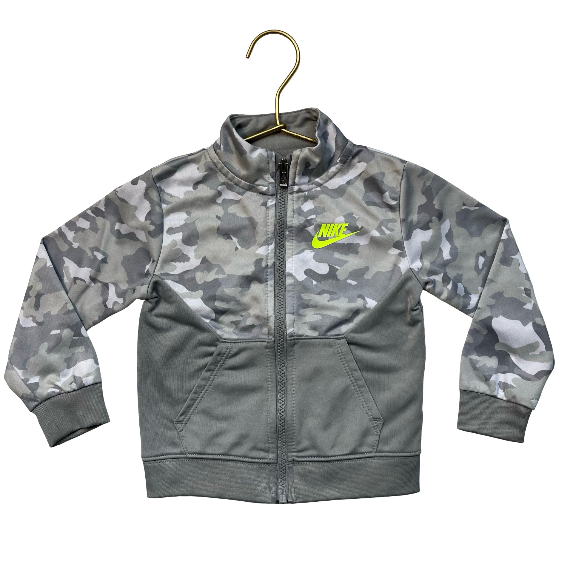 Nike Gray Camouflage Zip-Up Track Jacket - Size 24 Mo