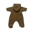 Petit Bateau Brown Sherpa Footed Bunting - Size 3 Mo