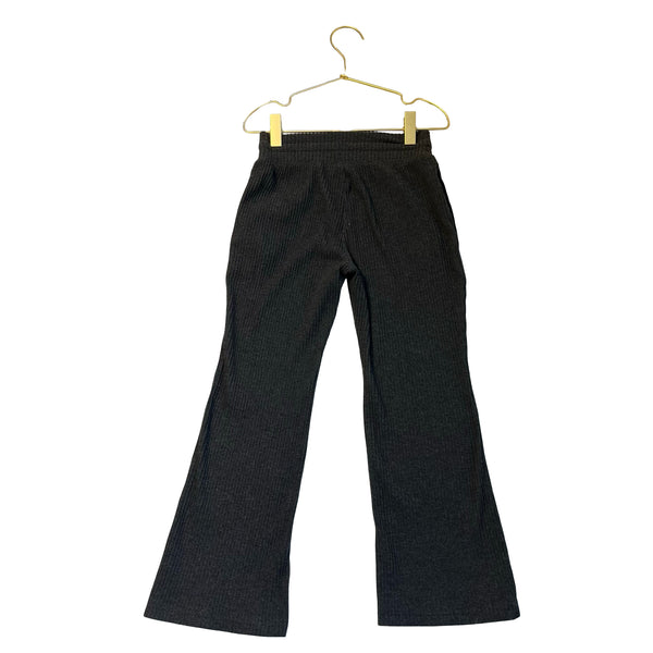 Abercrombie Kids Dark Gray Ribbed Flare Pants - Size 5-6