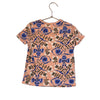 H&M x Georgia Beaumont Peach Flower Print Ribbed T-Shirt - Size 6-7