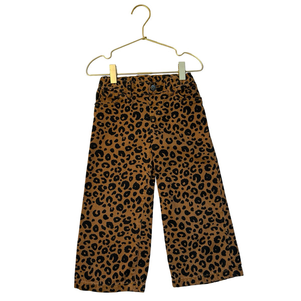 Cat & Jack Brown & Black Leopard Print Wide-Leg Jeans - Size 4T