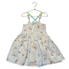 Stella McCartney Kids Ivory Cotton Gauze Embroidered Bow Dress - Size 6