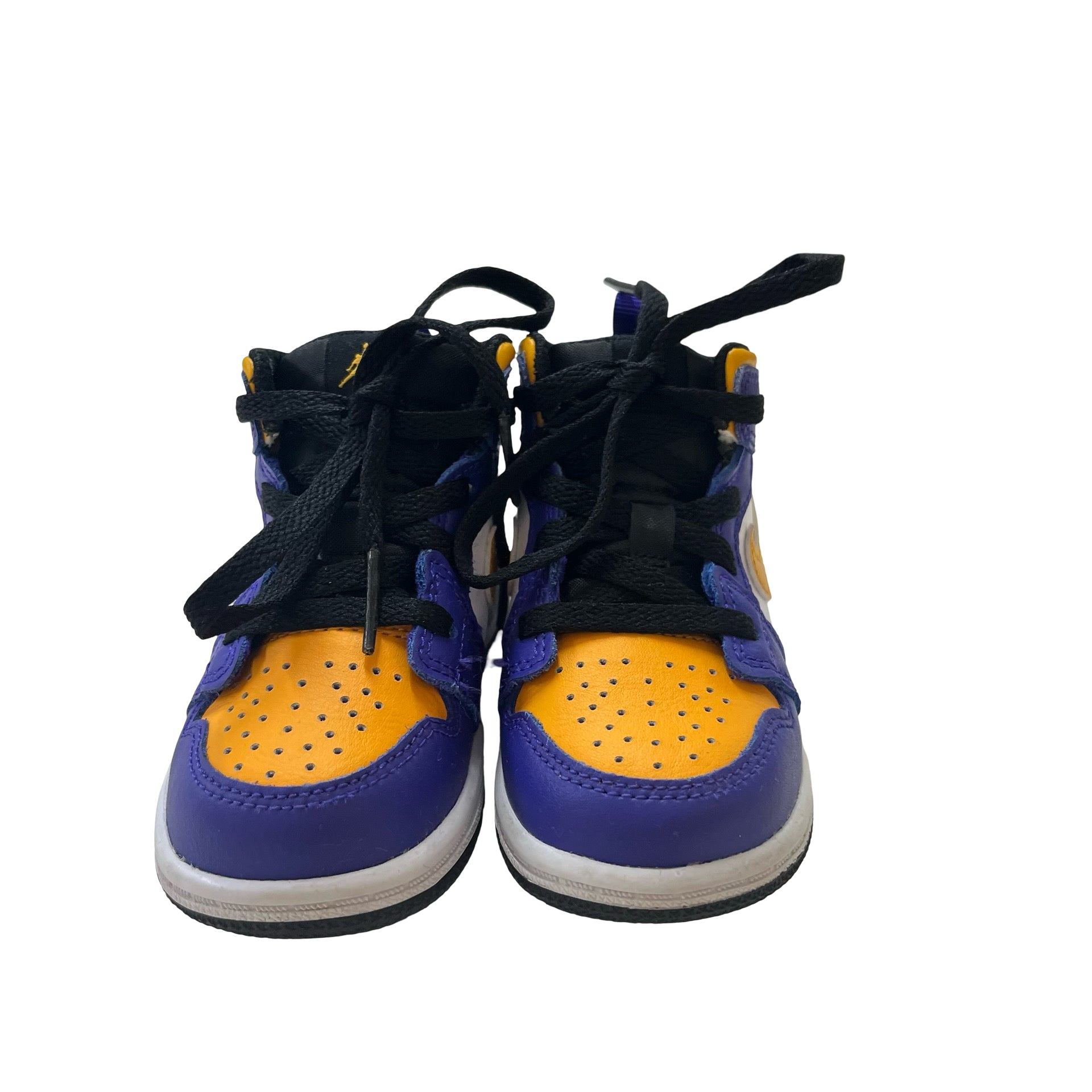 Nike Air Jordan Purple, Yellow, White Sneakers - Size 6C