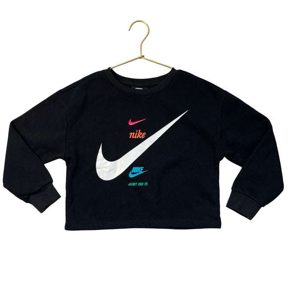 Nike Black & Neon Logo Sweatshirt - Size 6X