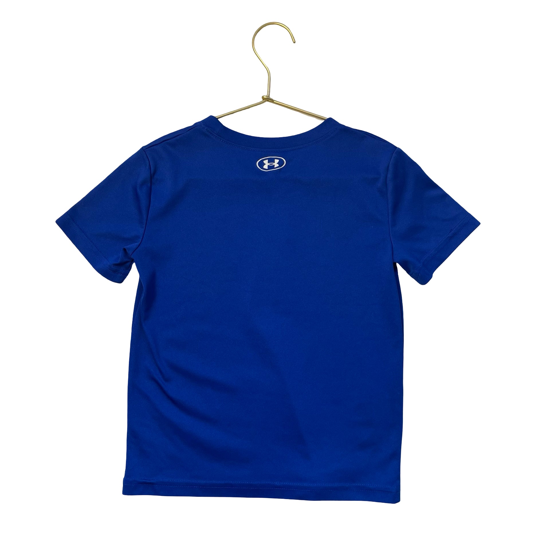 Under Armour Blue & Lime Logo Athletic T-Shirt - Size 5