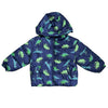 Old Navy Navy Dinosaur Print Hooded Winter Jacket - Size 3T