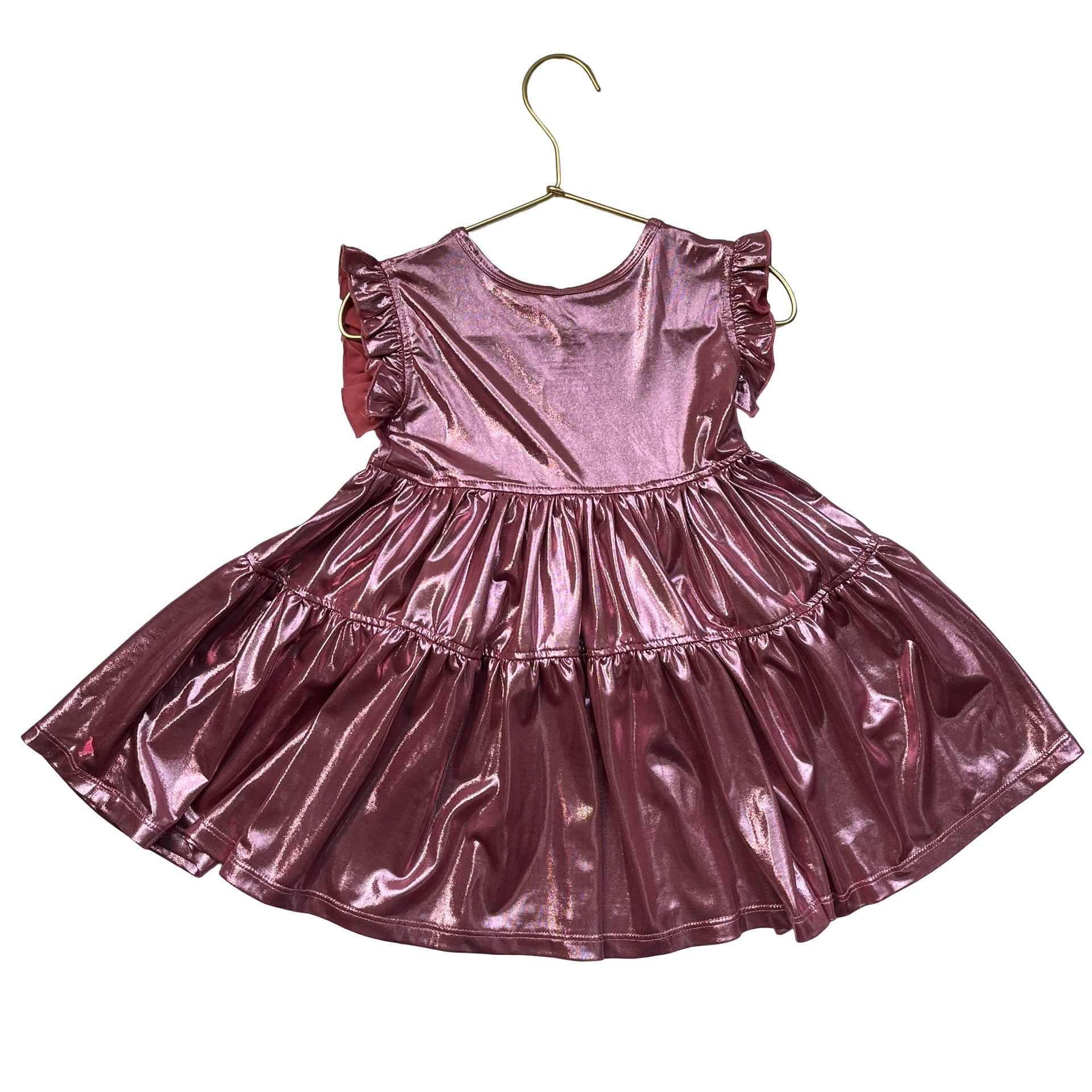 Pink Chicken Pink Metallic Dress - Size 2Y