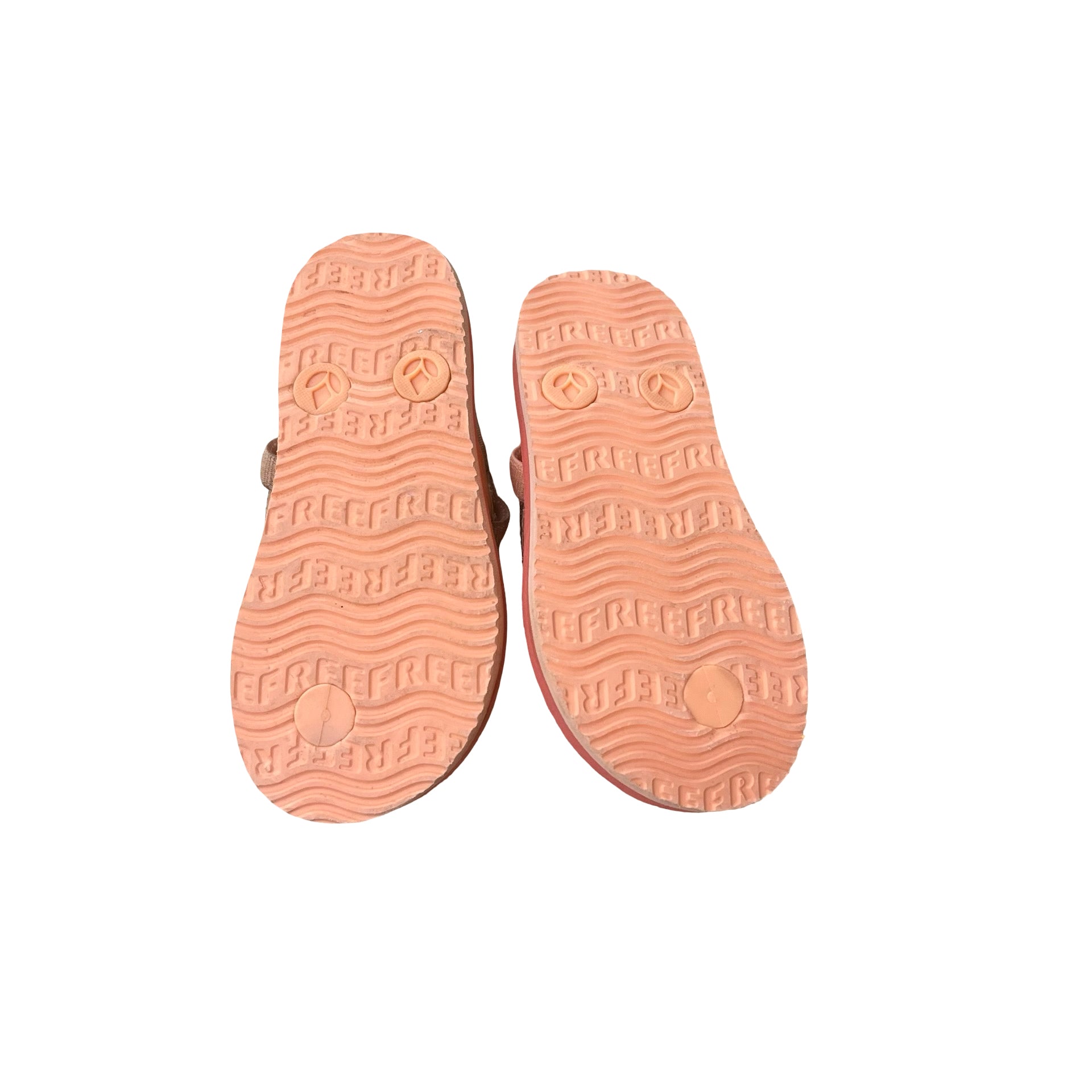 Reef Orange & Gold Glitter Flip-Flop Sandals - Size 3-4