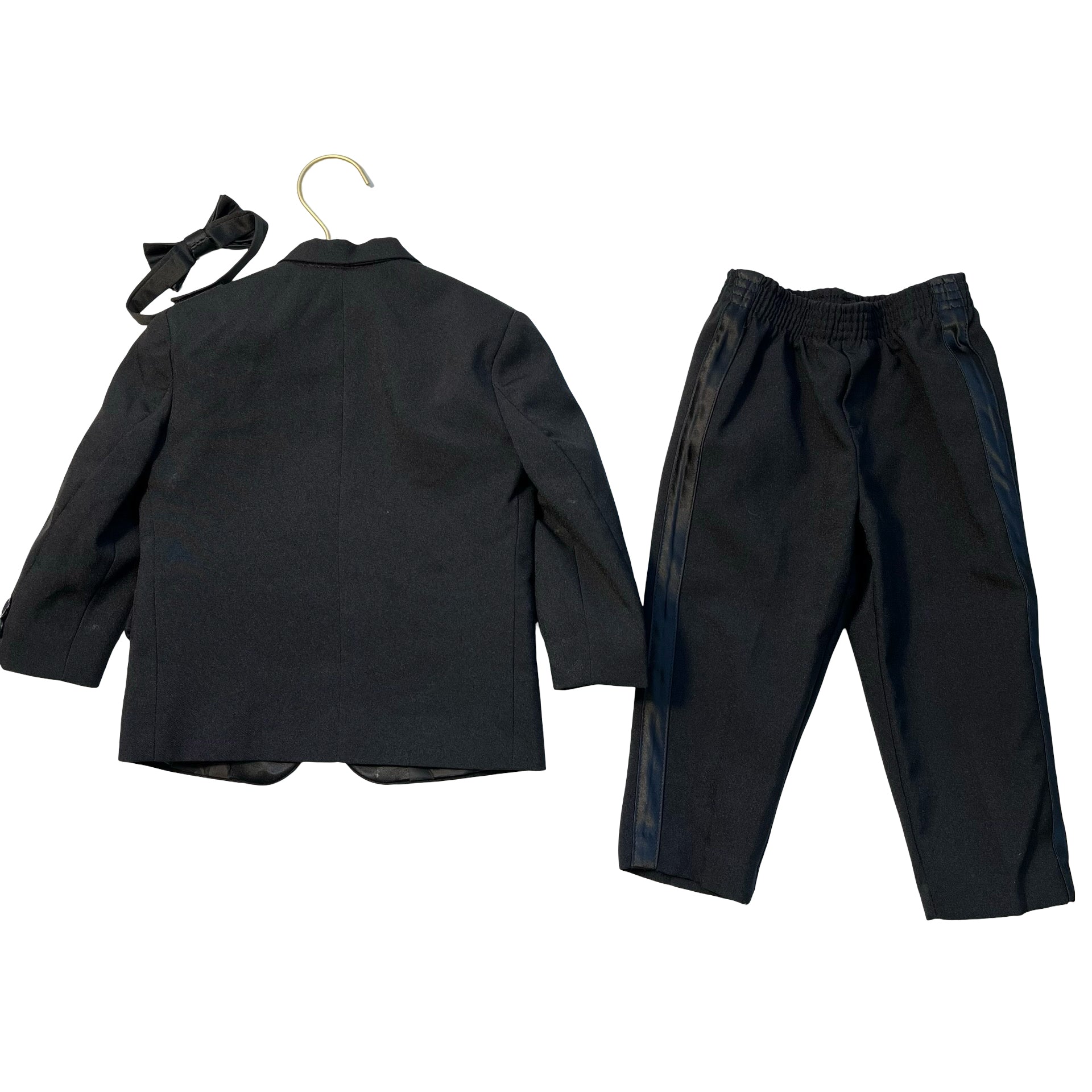 Nautica Black Tuxedo Suit & Bowtie - Size 18 Mo