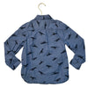 H&M Chambray Dinosaur Print Button Down Shirt - Size 6