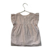 Louis Louise Ivory & Pink Metallic Striped Top - Size 4