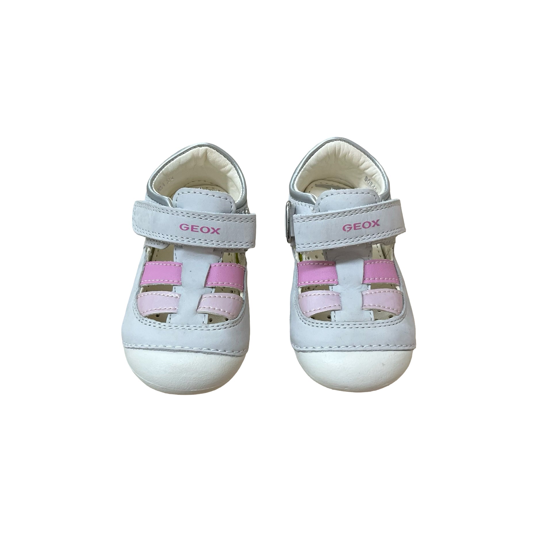 Geox Gray, Pink Leather Shoes New in Box - Size 5.5