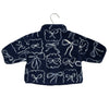 Next Navy Fleece Bow Print Pullover - Size 6-9 Mo