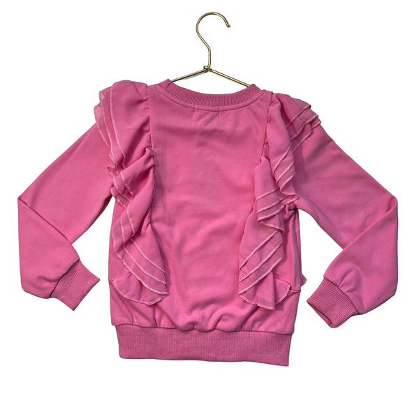 Lola & The Boys Pink Ruffle Sweatshirt - Size 4