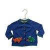 Baby Boden Blue Animal Applique Cardigan Sweater - Size 3-6 Mo