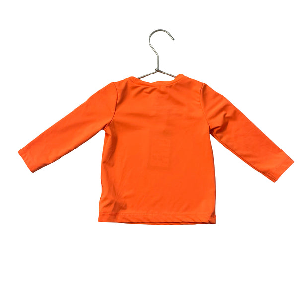 Cat & Jack Neon Orange Rash Guard - Size 12 Mo