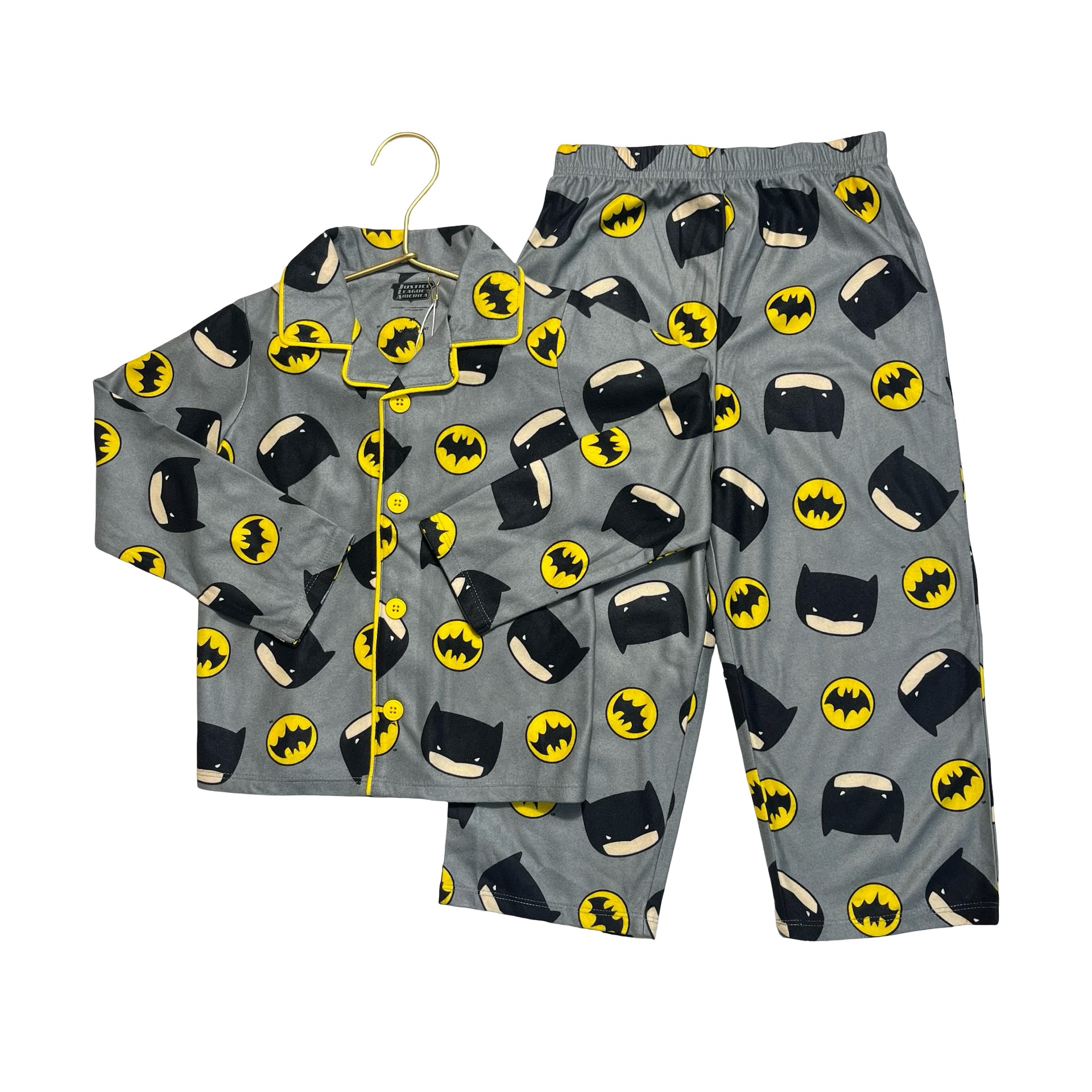 DC Comic Gray Flannel Batman 2 Piece PJs - Size 4T