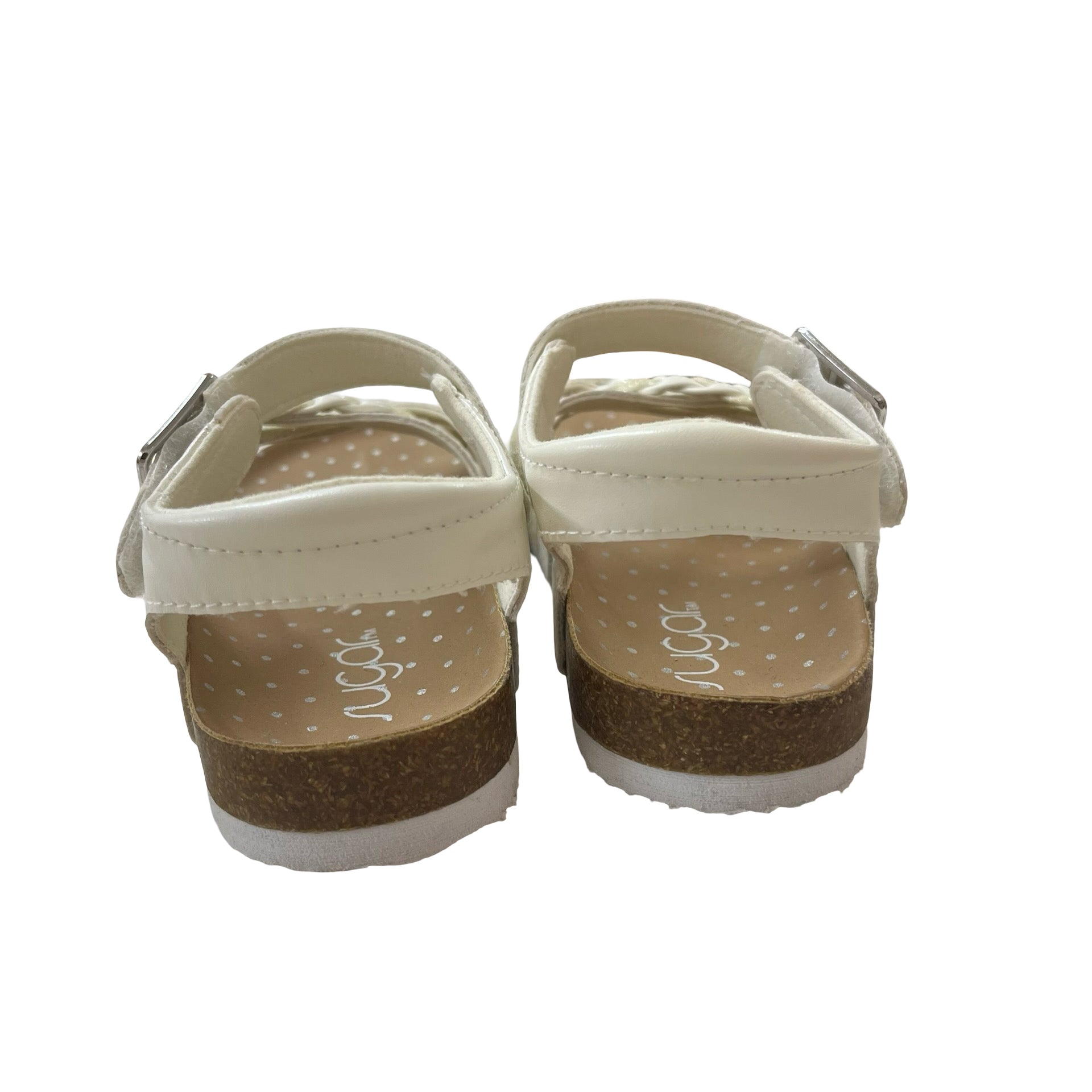 Sugar Kids Ivory & Gold Sparkle Sandals - Size 9