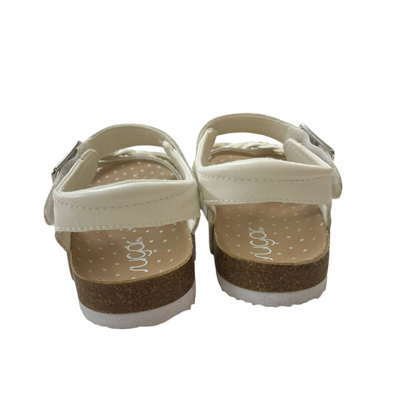 Sugar Kids Ivory & Gold Sparkle Sandals - Size 9