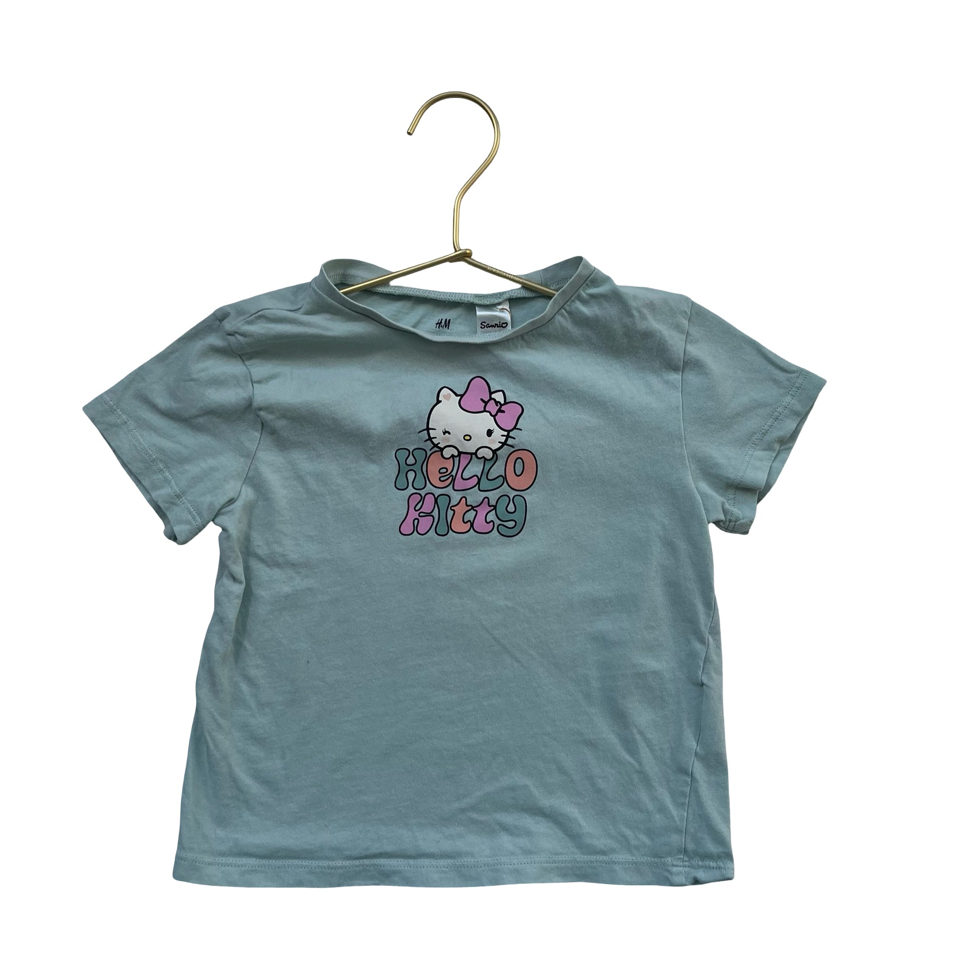 H&M x Sanrio Light Green Hello Kitty Tee - Size 3-4