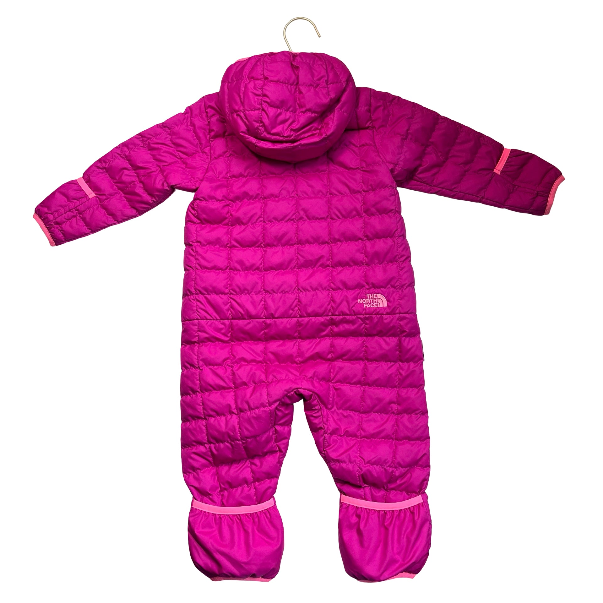 North Face Raspberry Pink Hooded Snowsuit - Size 12-18 Mo
