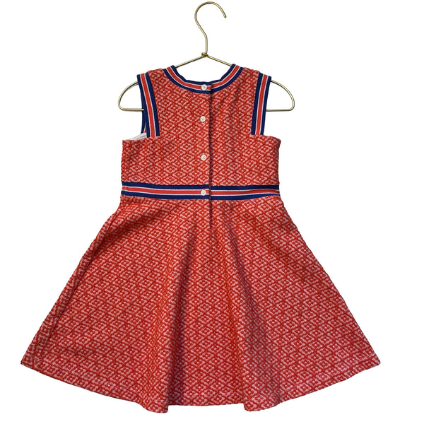 Janie and Jack Coral & Blue Dress - Size 5