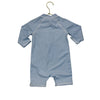 Janie and Jack Light Blue Check Swim Suit Romper - Size 18-24 Mo