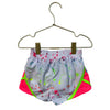 Under Armour White & Neon Splatter Print Athletic Shorts - Size 3T