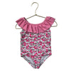 Nicole Miller Pink Floral & Stripe Swim Suit - Size 3T
