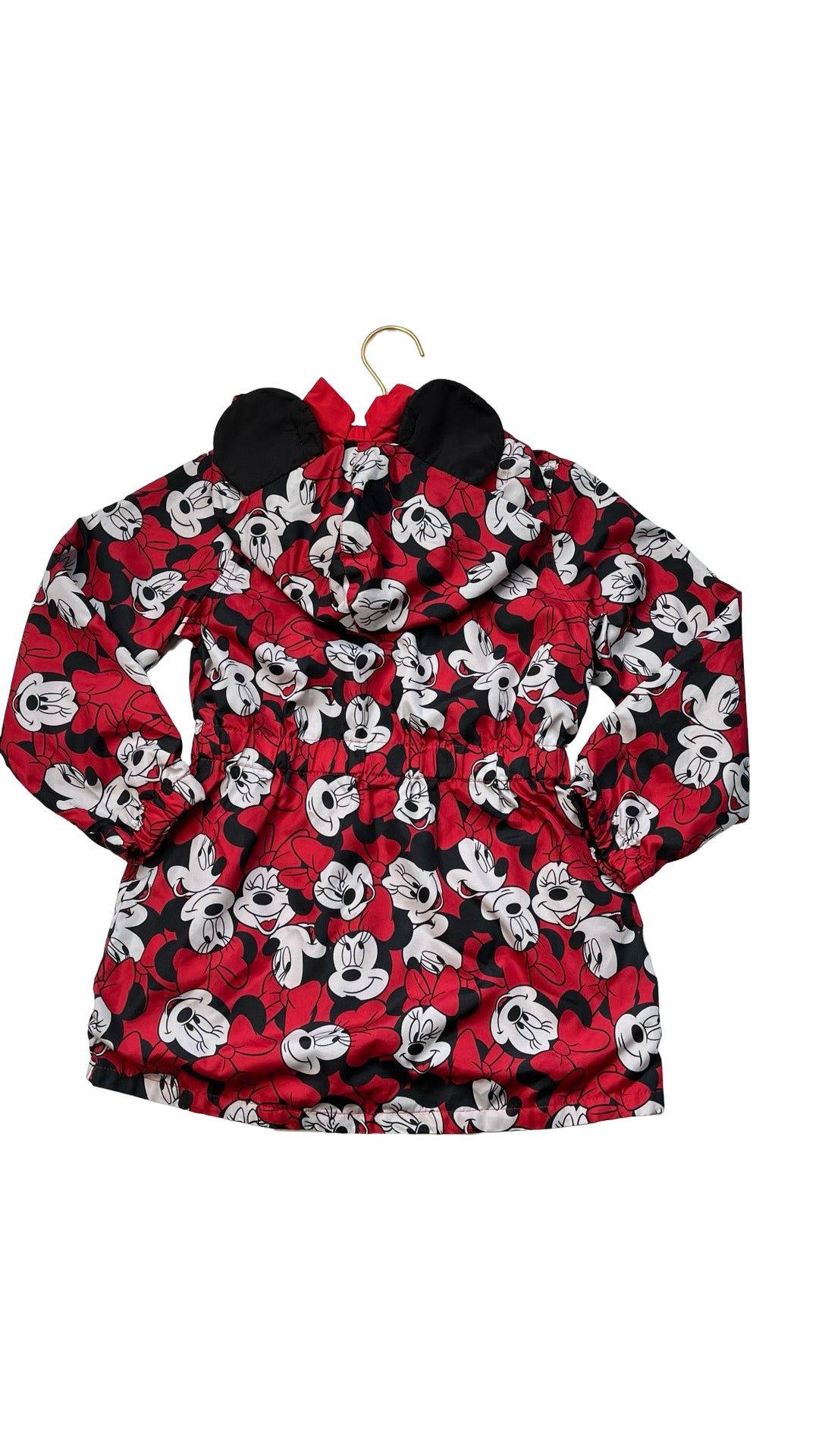 Disney Red Minnie Mouse Hooded Windbreaker Jacket - Size 6X