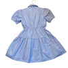 Crewcuts Blue & White Striped & Gold Metallic Dress - Size 10