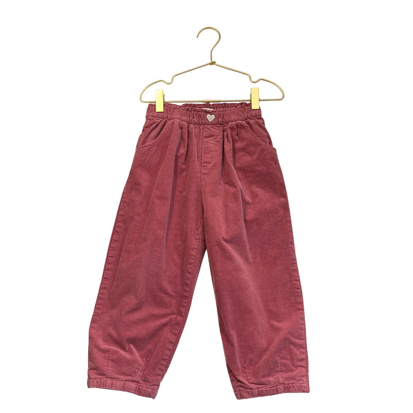 Zara Jersey-Lined Dusty Rose Corduroy Pants - Size 5