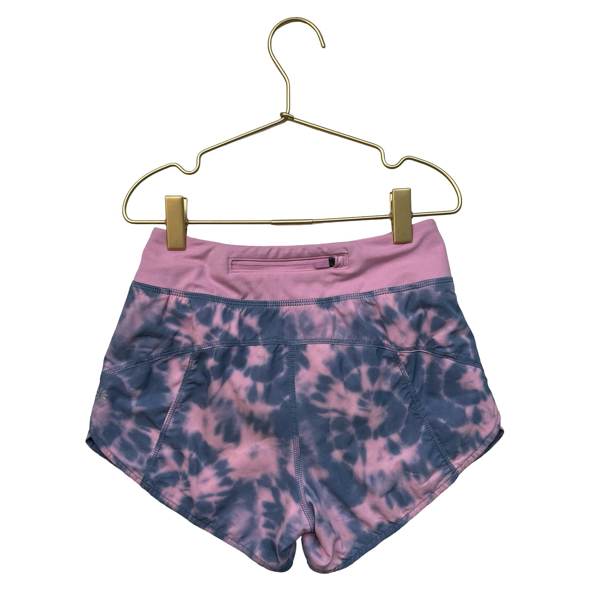 Athleta Girl Blue & Pink Tie-Dye 'Run The World' Shorts - Size S 7