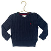 Ralph Lauren Navy Cotton Cable-Knit Sweater - Size 24 Mo