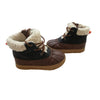 Baby Gap Faux Sherpa-Lined Dark Gray Flannel & Faux Leather Boots - Size 8