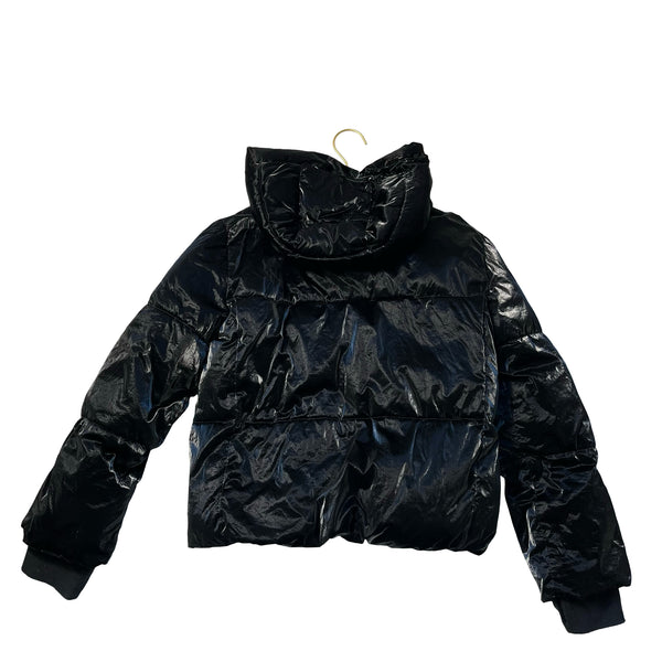 Gap Kids Black Irridescent Hooded Puffer Jacket - Size M 8