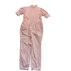 Janie and Jack Pink & White Floral & Horse Print Jumpsuit - Size 7
