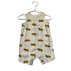 Hanna Andersson Ivory Dachshund Hot Dot Print Shortall Romper - Size 18-24 Mo