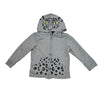 Tea Collection Gray Leopard Zip-Up Hooded Sweatshirt - Size 3